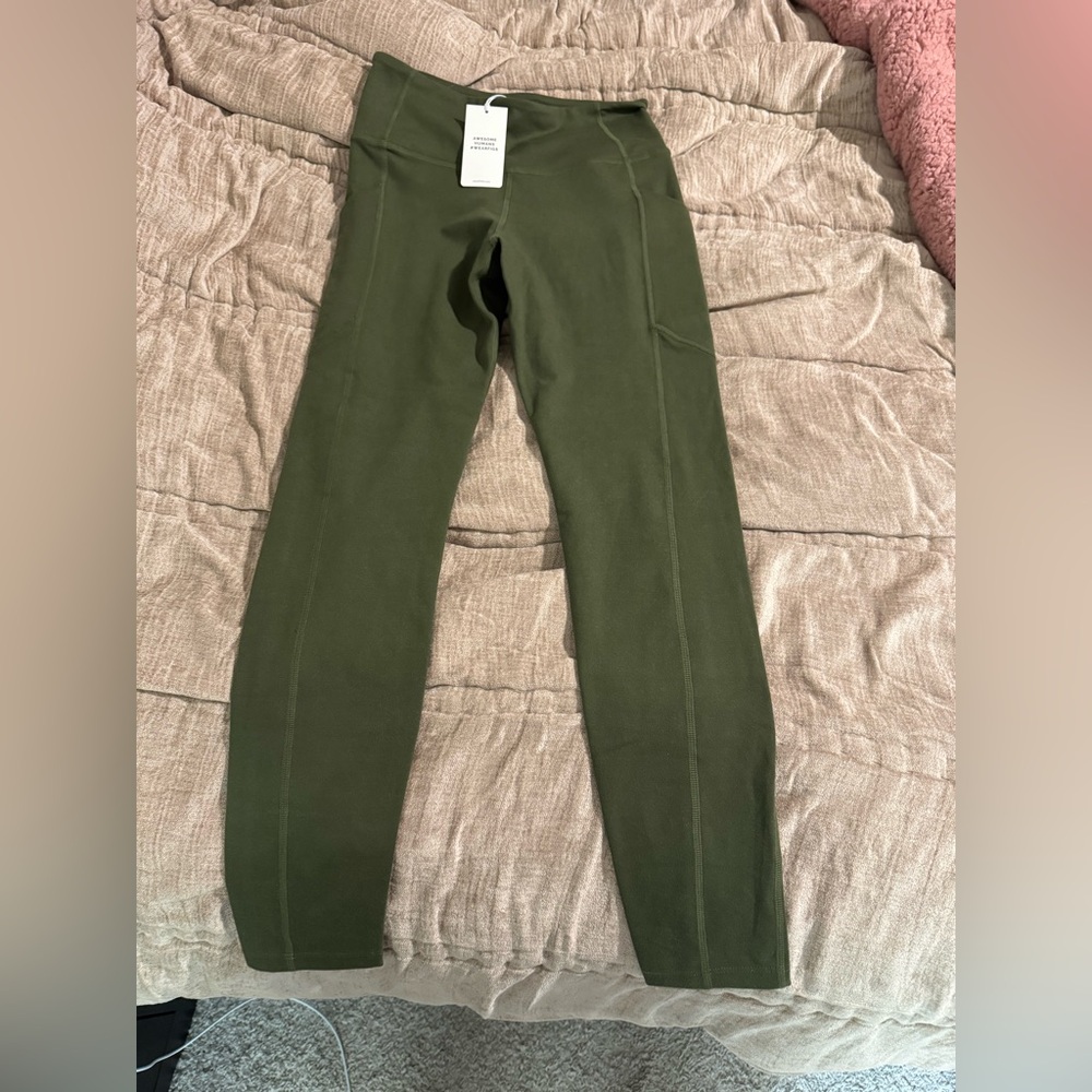 Figs Olive Green Active Leggings